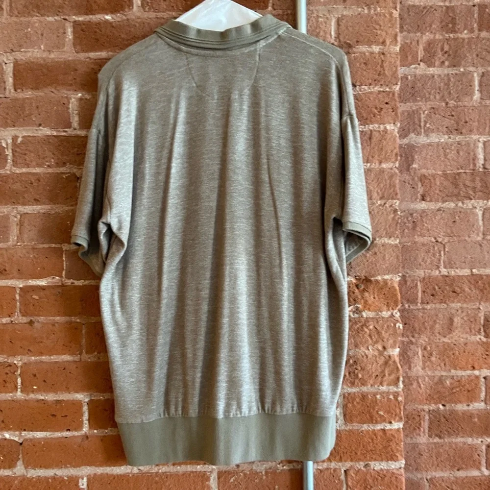 Richer Poorer Cozy Knit Polo in Warm Grey, L - Picture 3 of 7